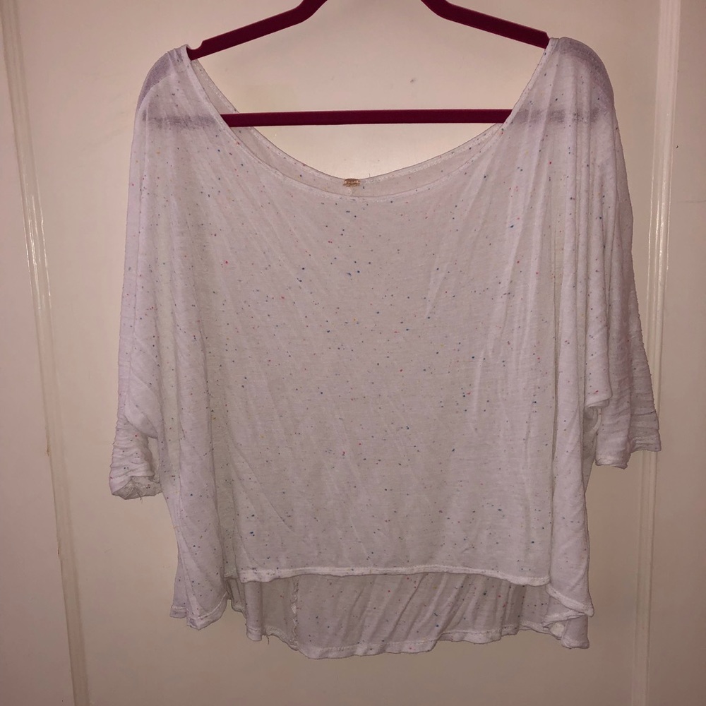 Oversized white loose fit top